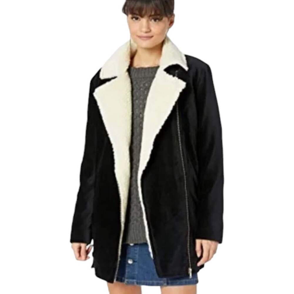 Show Me Your Mumu Elisha Sherpa Oversized Jacket Black Corduroy Size Medium